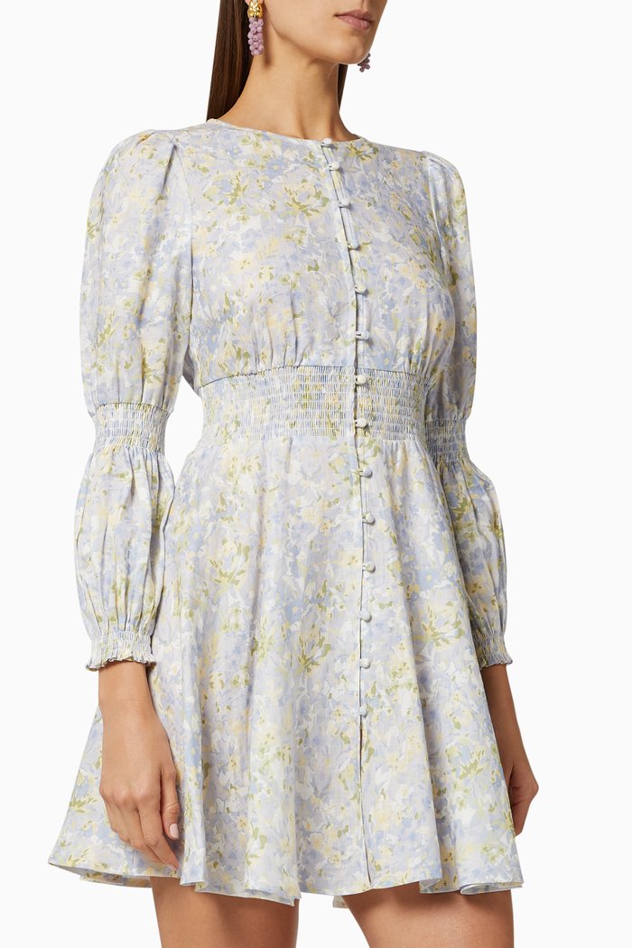 

Floral Poolside Mini Dress, Blue