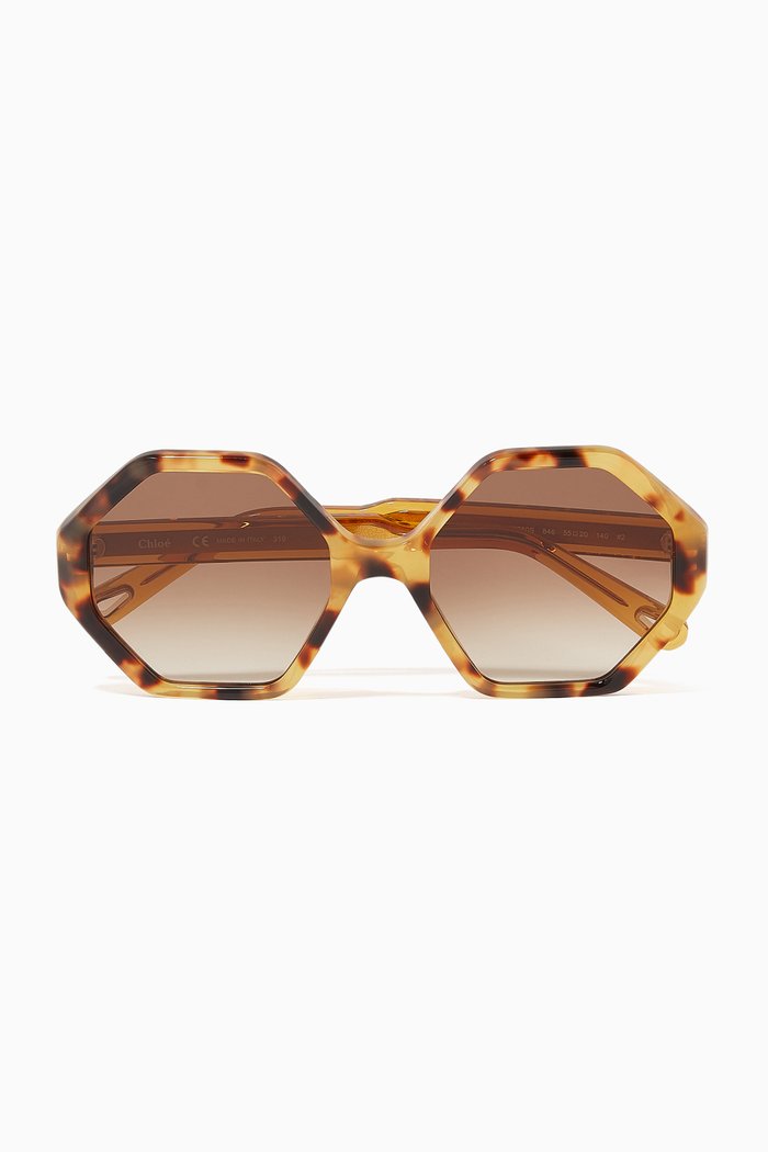 

Willow Octagonal Sunglasses in Acetate, Brown