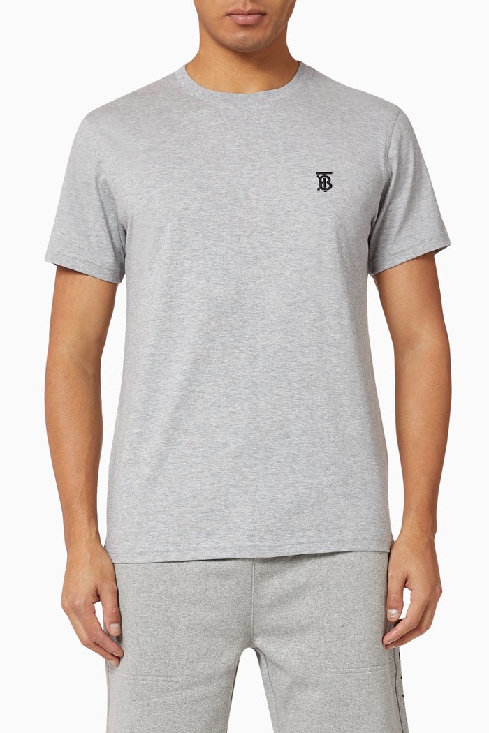 

Monogram Motif Cotton T-shirt, Grey