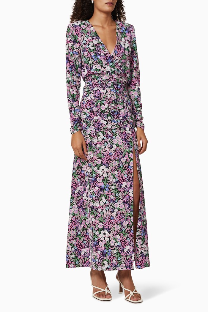

Anais Silk Midi Dress, Multicolour