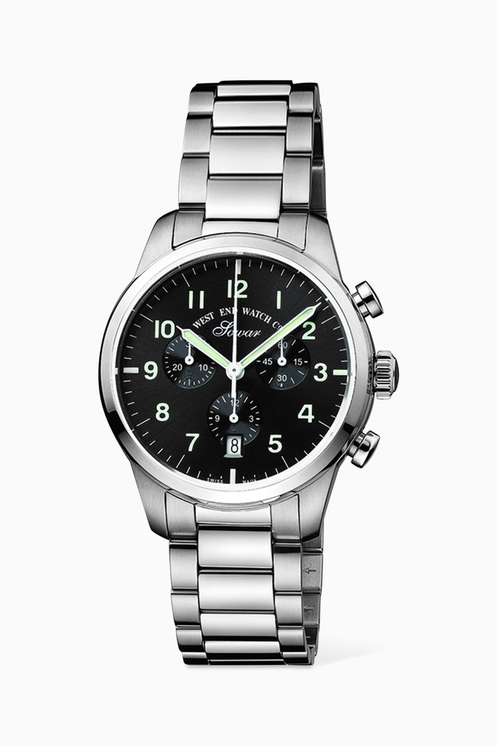 

Everbright Chronograph Quartz 40mm Watch, Silver