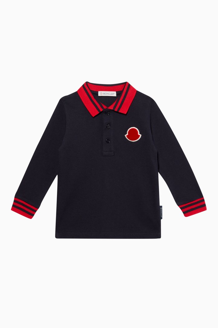 

Long Sleeved Polo Shirt, Blue