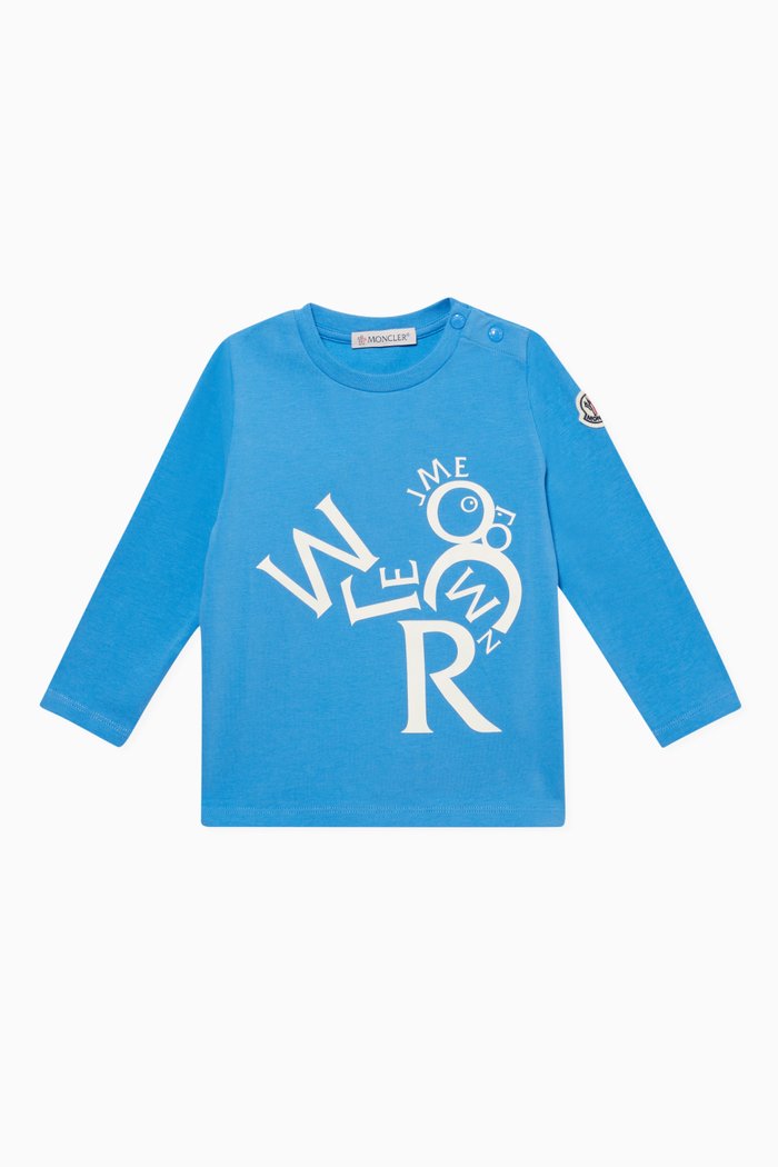 

Moncler Logo & Bird Print T-shirt, Blue