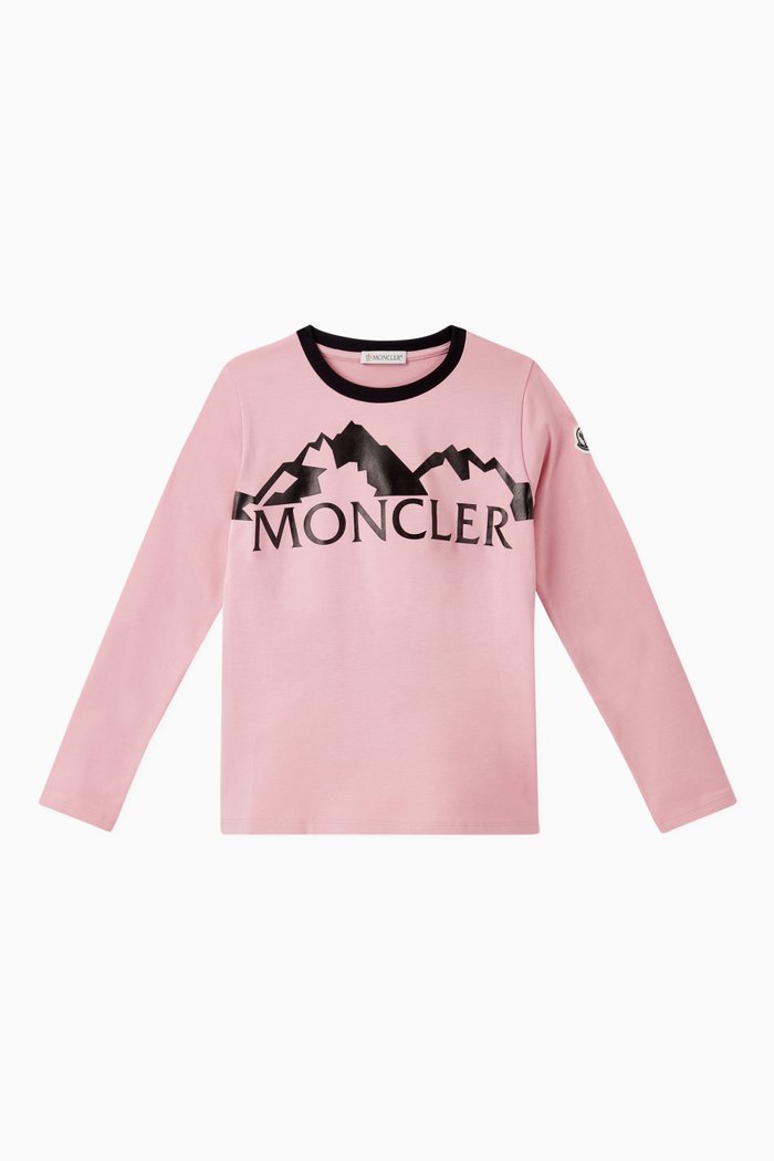 

Mountain Graphic Print Jersey T-Shirt, Pink