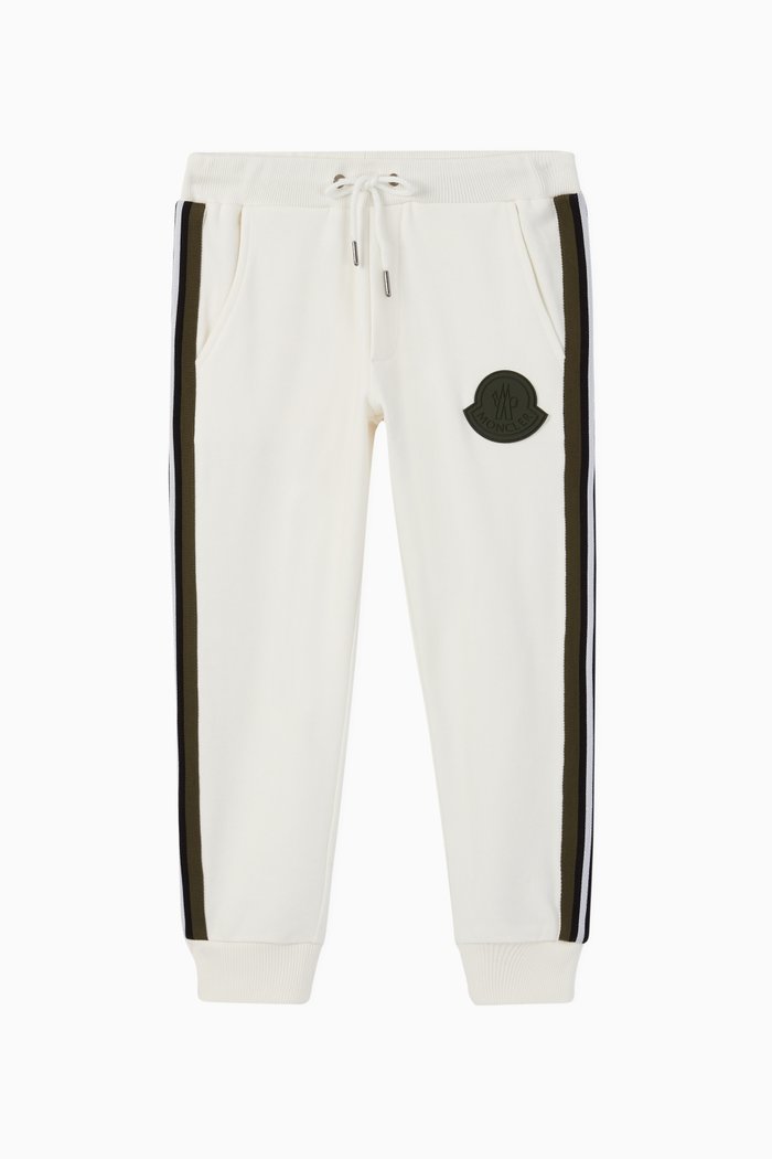 

Striped Jersey Sweatpants, White