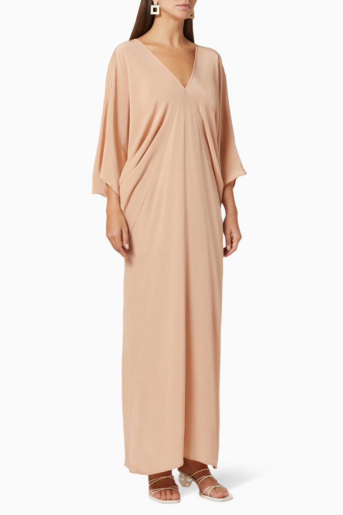 

Chara Silk Maxi Dress, Pink