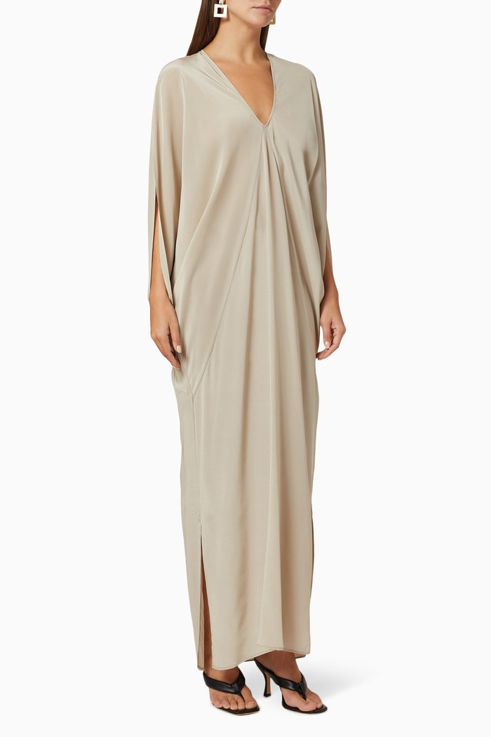 

Selene Silk Maxi Dress, Neutral