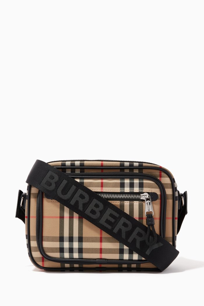 

Crossbody Bag in Vintage Check & Leather, Neutral