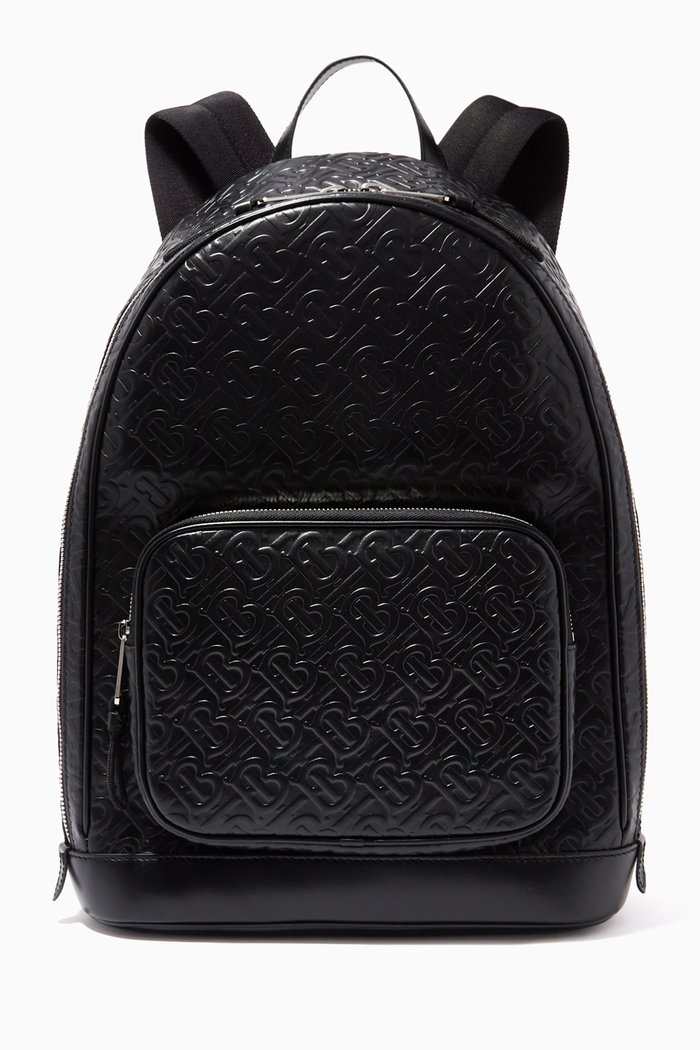 

Backpack in Monogram Leather, Black