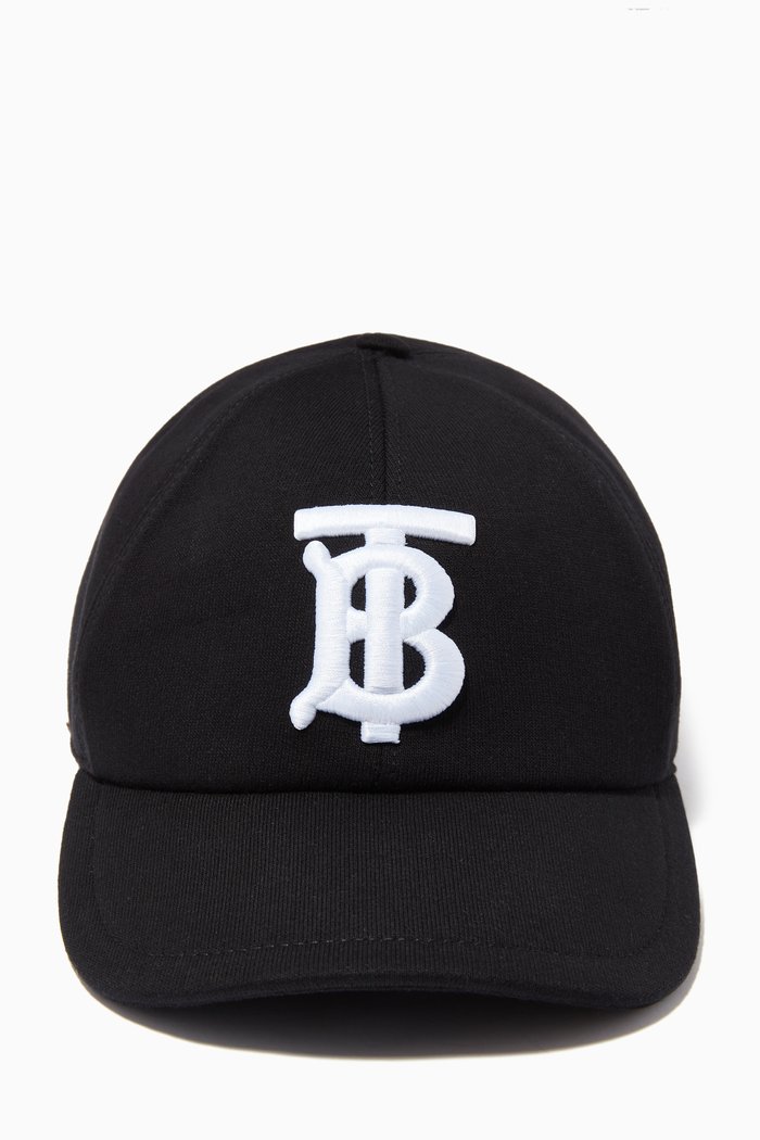 

Monogram Motif Baseball Cap in Cotton Jersey, Black