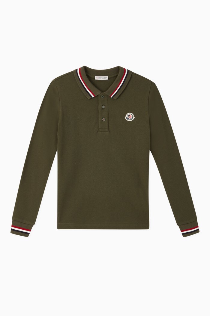 

Long Sleeved Polo Shirt, Green