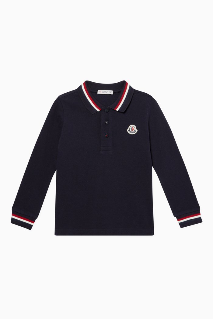 

Long Sleeved Polo Shirt, Blue