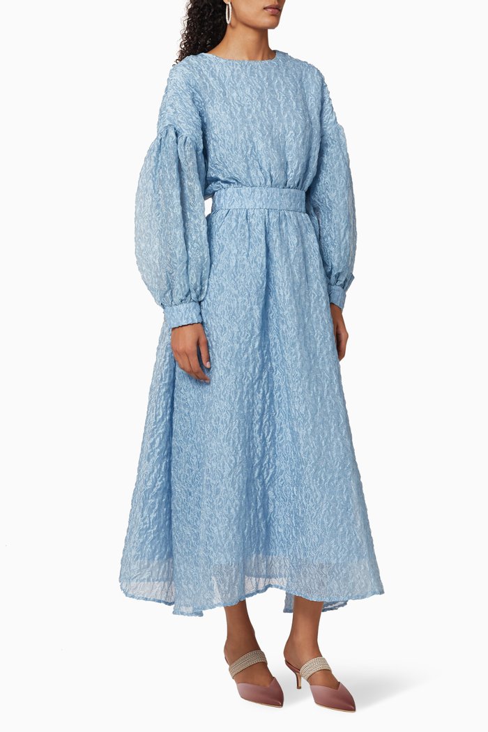 

Puff Sleeve Dress, Blue