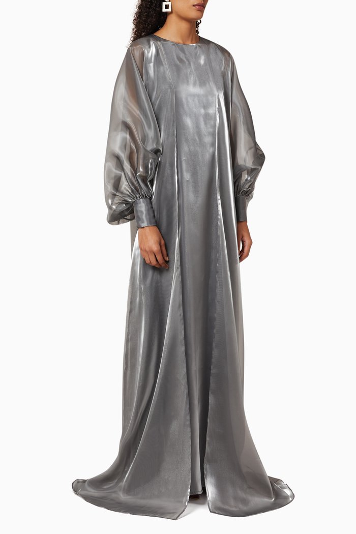 

Metallic Maxi Dress Set, Grey