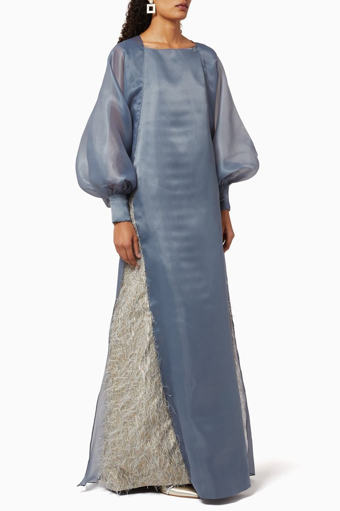 

Contrast Maxi Dress Set, Grey