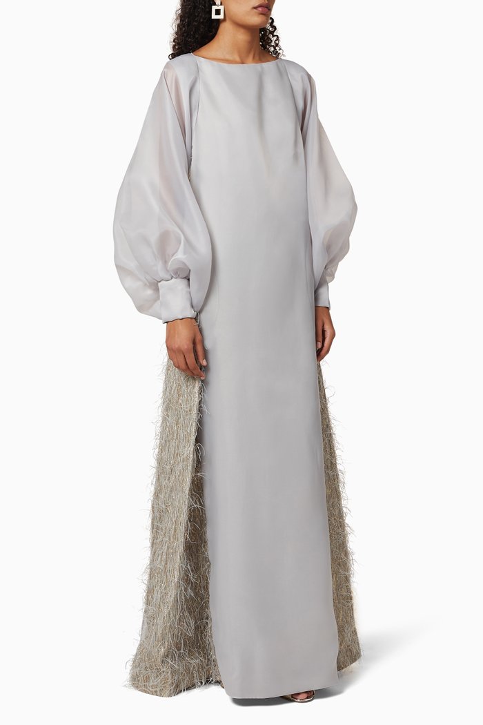

Contrast Maxi Dress Set, Grey