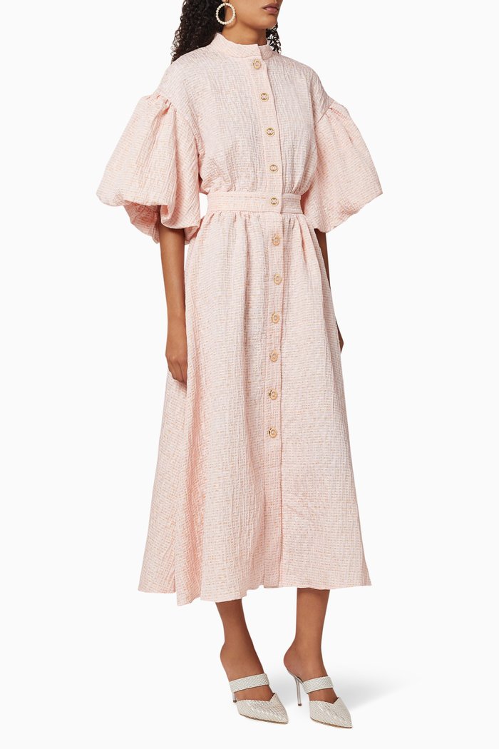 

Puff Sleeve Dress, Pink