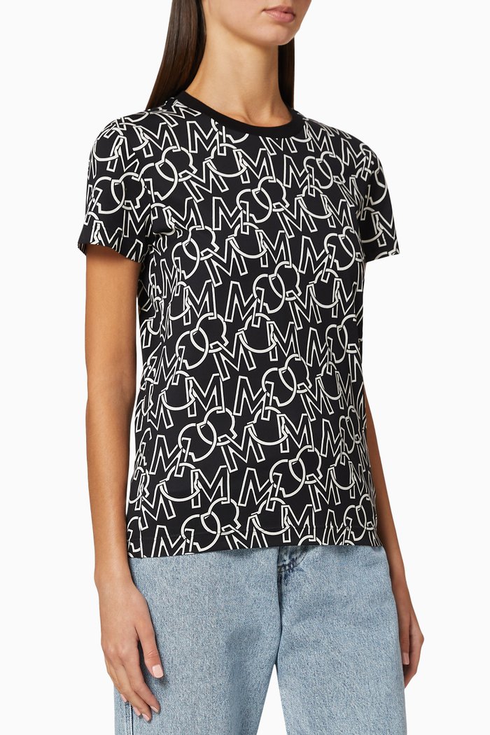 

Girocollo Graphic Print T-Shirt, Black