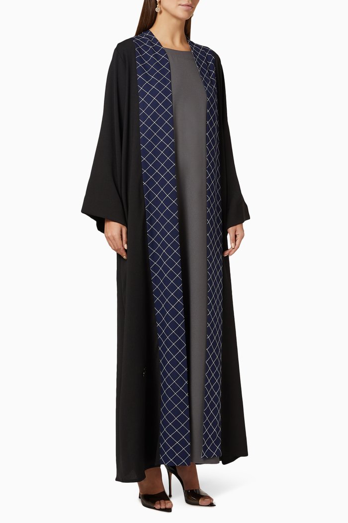 

Embroidered Abaya Set, Black