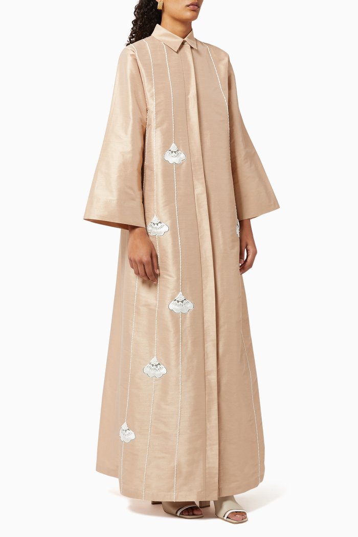 

Embellished Abaya Set, Gold