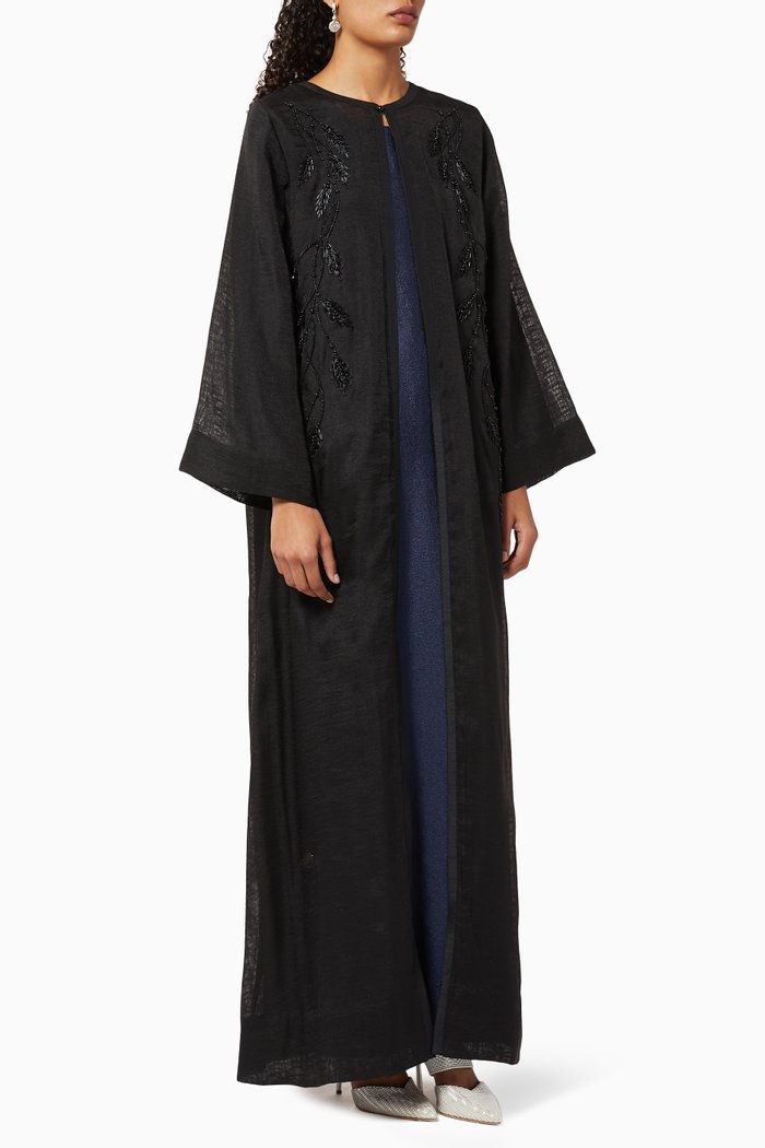 

Embellished Cotton Abaya Set, Multicolour