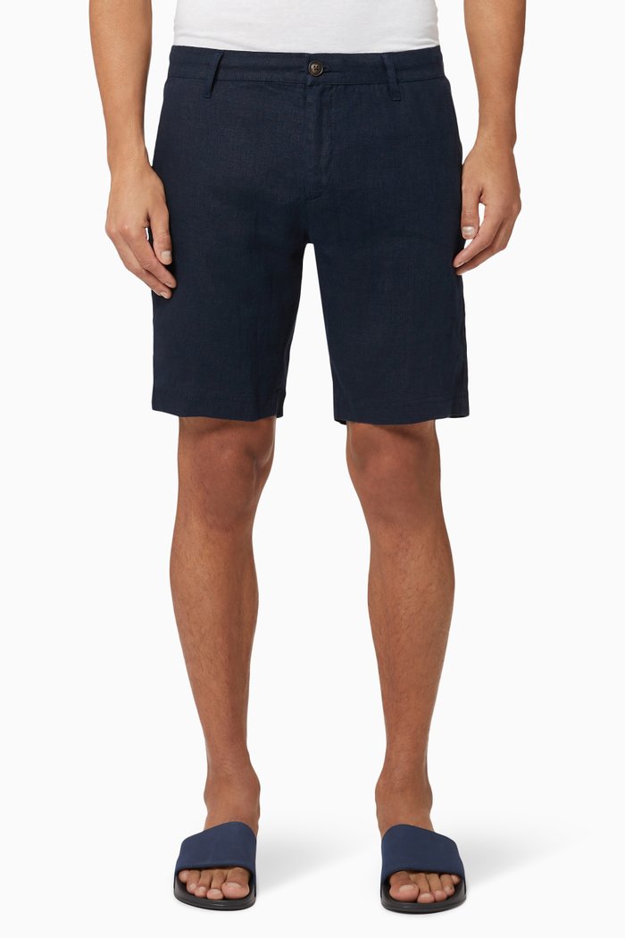 

Edmund Linen Shorts, Blue