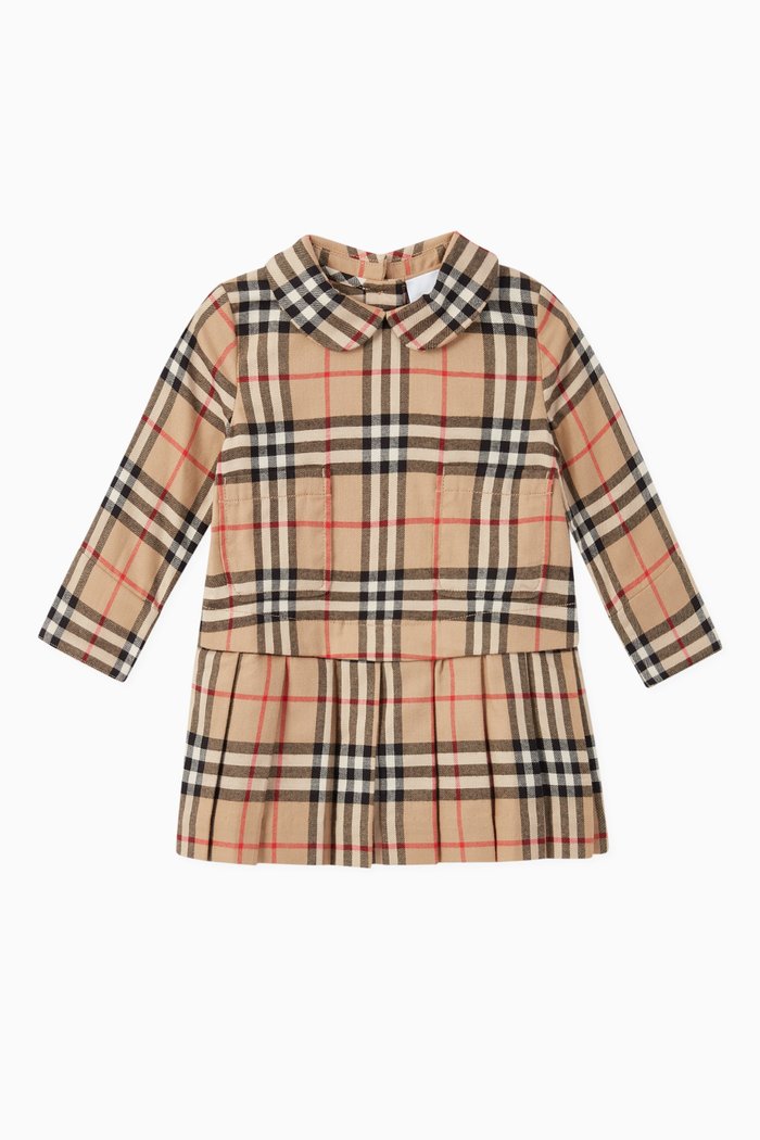 

Vintage Check Cotton Dress, Neutral