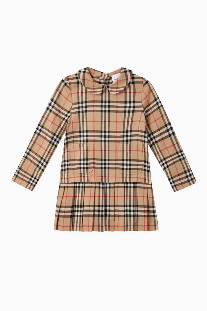 

Vintage Check Cotton Dress, Neutral