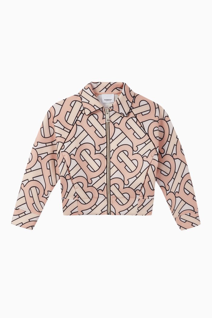 

Monogram Technical Jersey Track Top, Pink