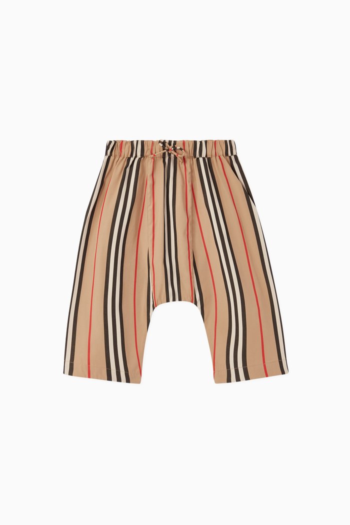 

Icon Stripe Cotton Poplin Pants, Neutral
