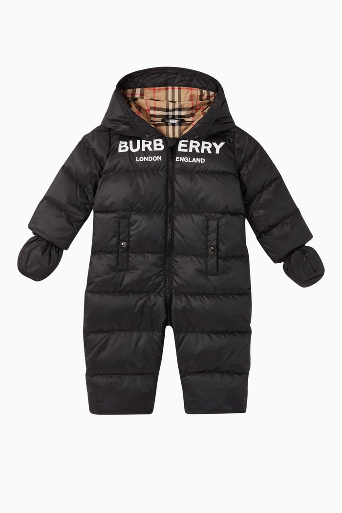 

Logo Down-Filled Puffer Suit, Black
