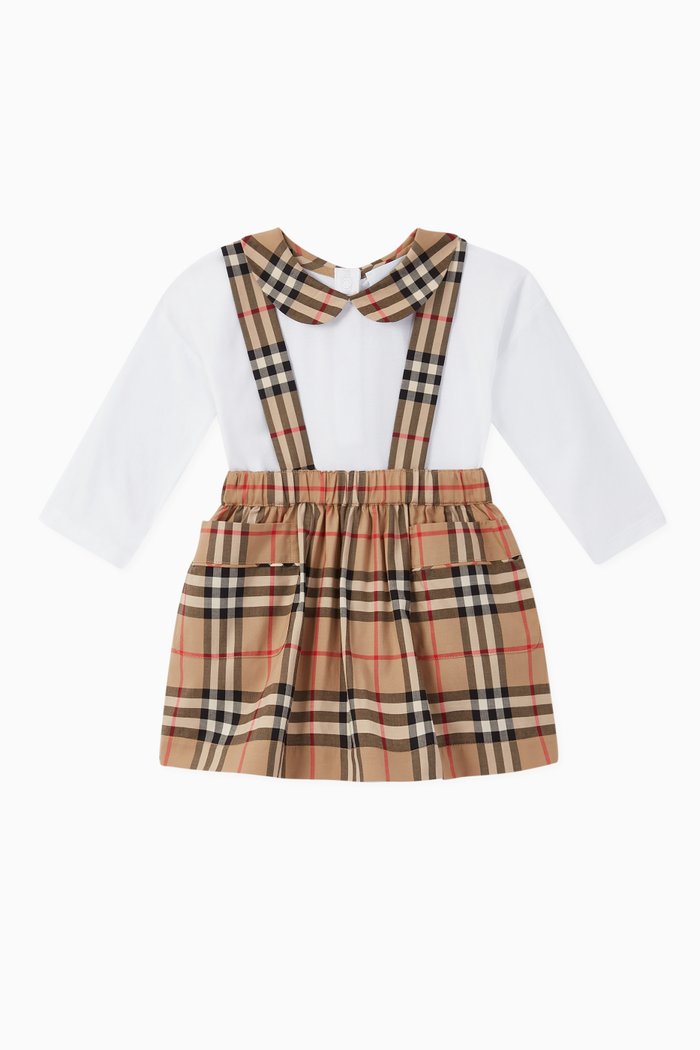 

Vintage Check Organic Cotton Gift Set, White