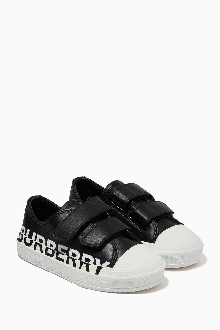 

Logo Sneakers in Leather, Black