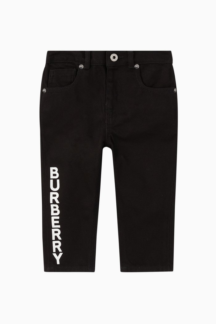 Logo Japanese Denim Jeans, Black