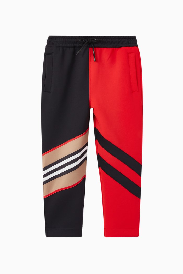 

Icon Stripe Detail Jersey Trackpants, Red