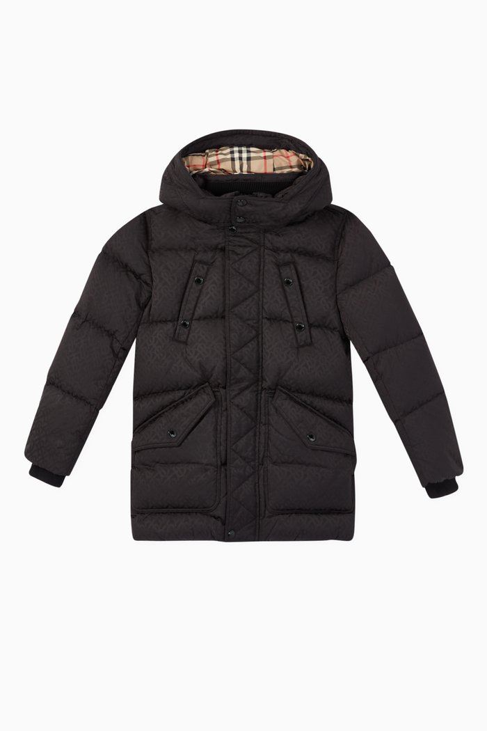 

Monogram Down-Filled Puffer Coat, Black