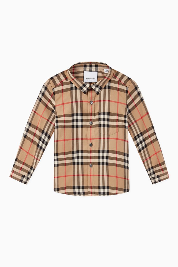 

Vintage Check Cotton Poplin Shirt, Neutral