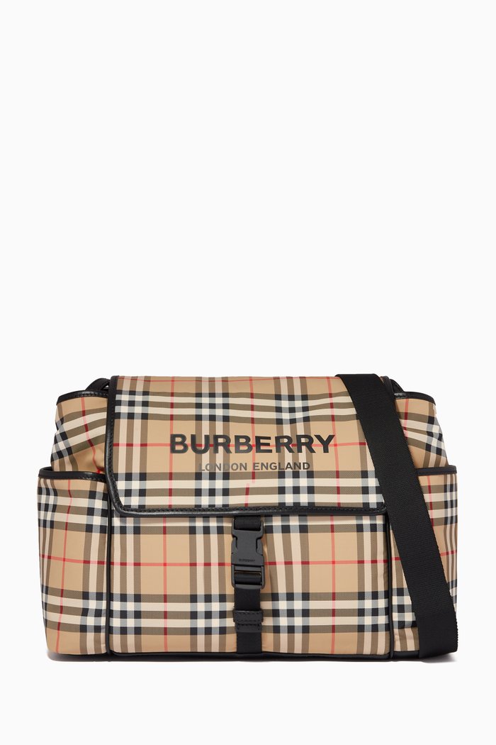 

Baby Changing Bag in Vintage Check ECONYL®, Neutral