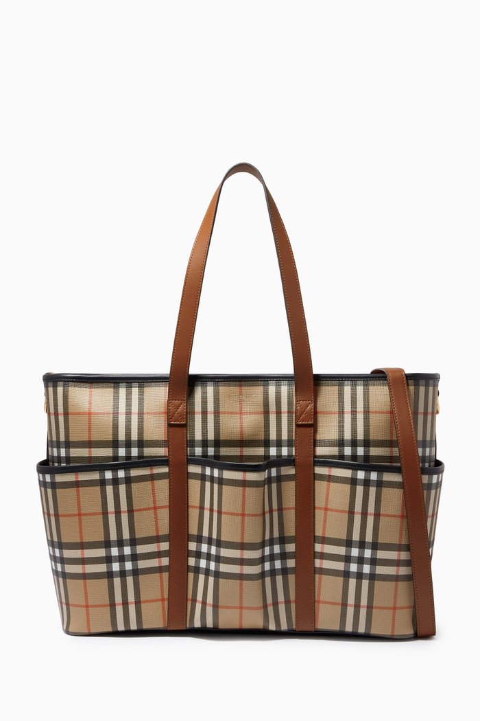 

Baby Changing Bag in Vintage Check E-Canvas, Neutral