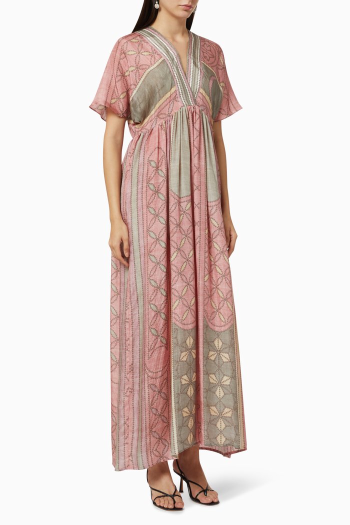 

Shibuya Kusum Silk Jalabiya, Pink