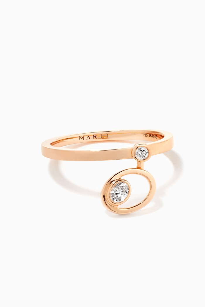 

Rock Blossom Oval Charm Diamond Ring in 18kt Rose Gold