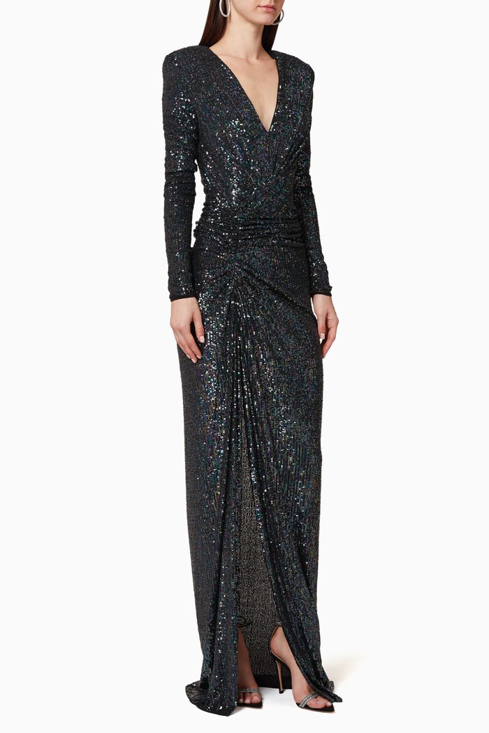 

Sequin Maxi Dress, Black