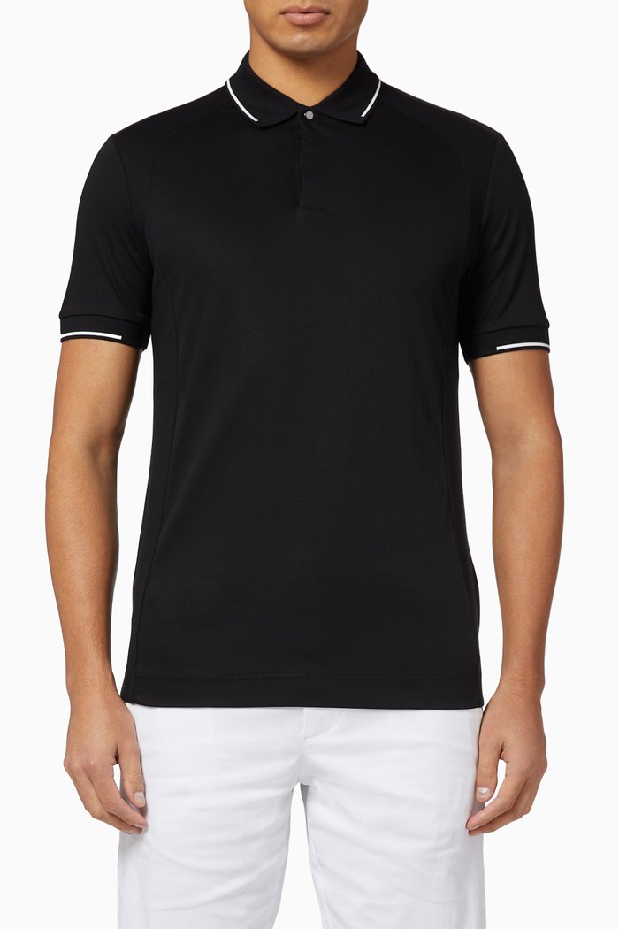 

Phillipson 80 Slim-Fit Polo T-Shirt, Black