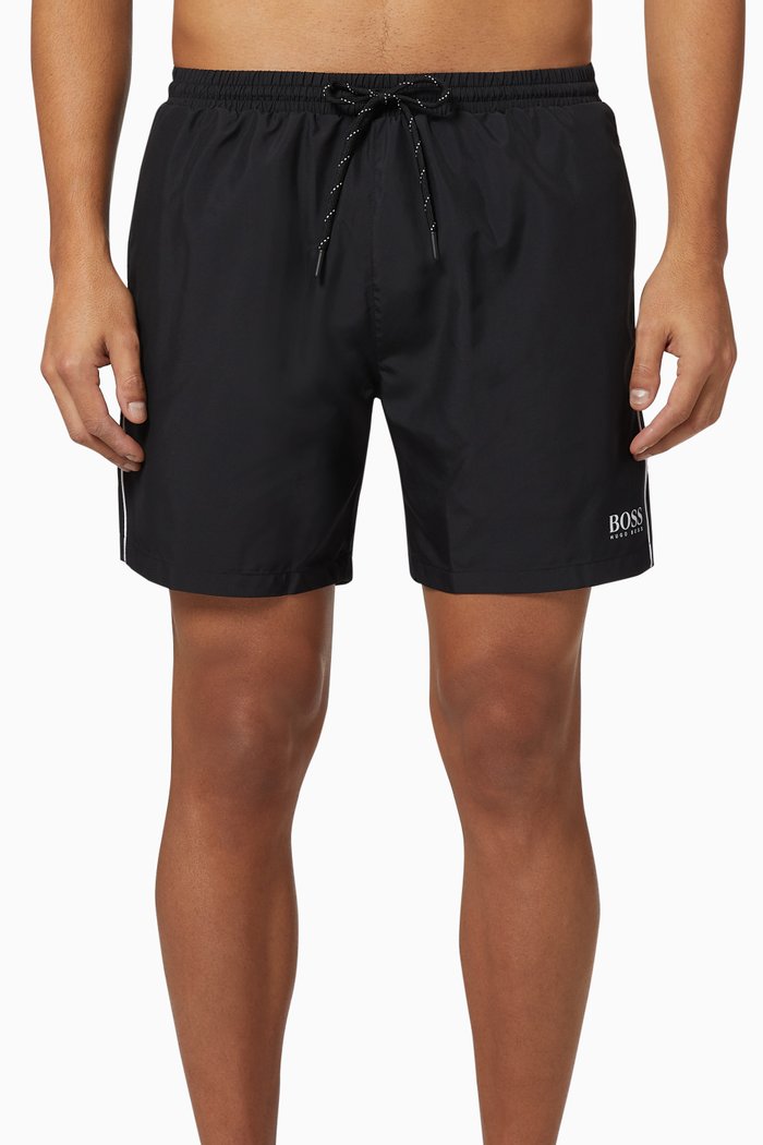 

Starfish Logo Swim Shorts, Black