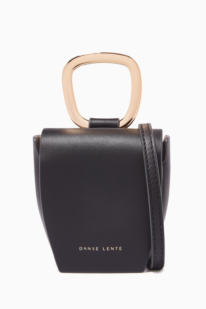 Small Pablo Crossbody Bag in Smooth Leather, Black