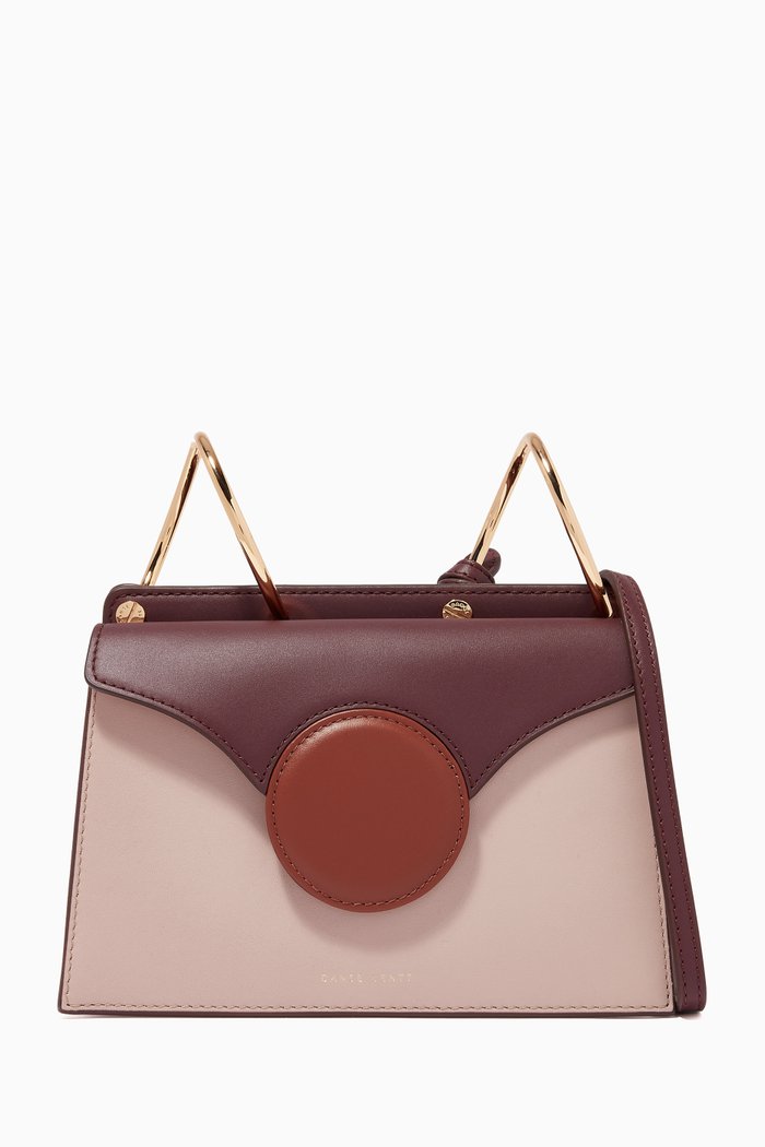 

Mini Phoebe Shoulder Bag in Smooth Leather, Neutral