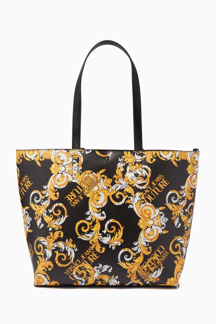 

Reversible Logo Baroque Tote Bag, Yellow