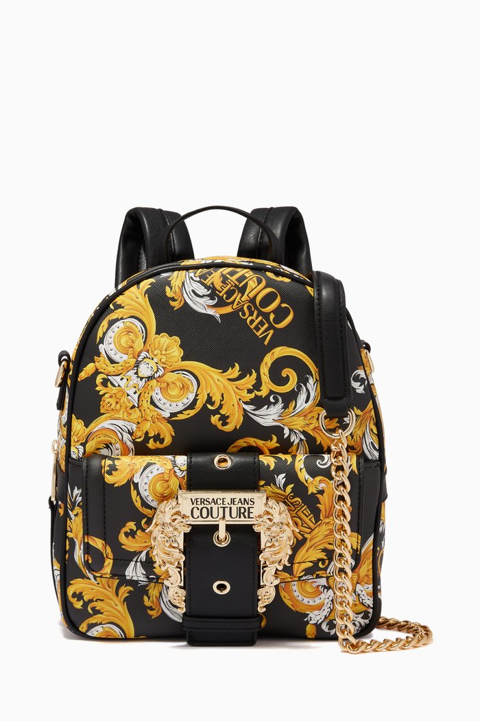 

Couture1 Backpack in Logo Baroque Eco Leather, Yellow