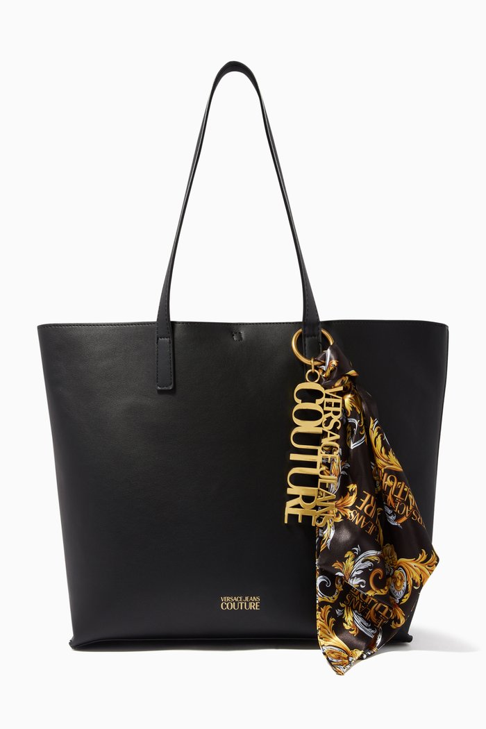 

Tote Scarf Bag in Nappa, Black