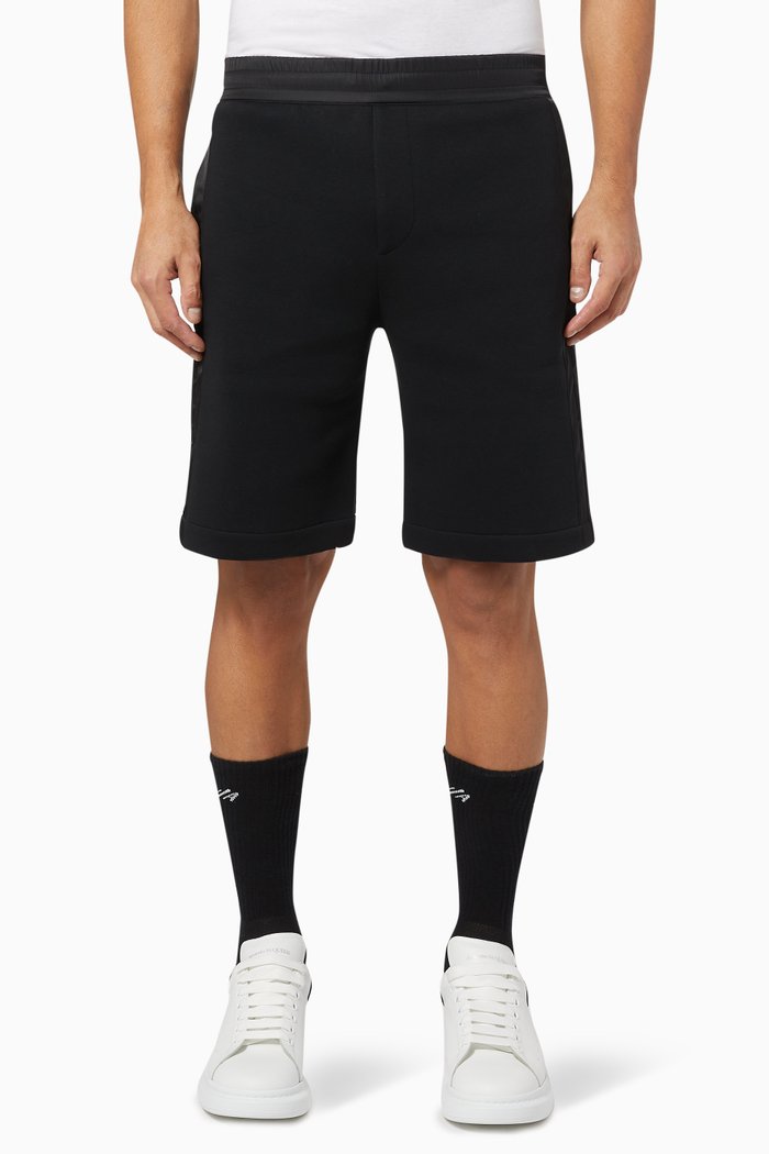 

McQueen Neoprene Hybrid Shorts, Black